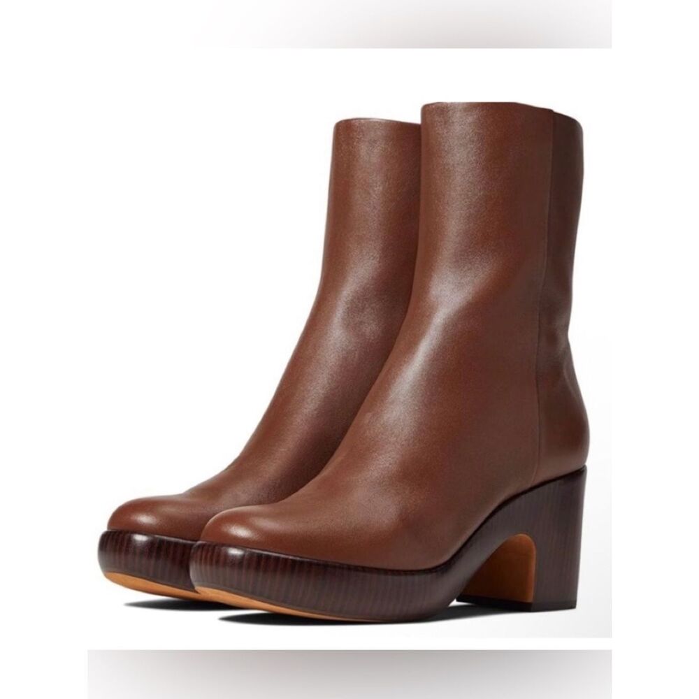 Vince Nico Clog boot in Chocolate Brown Leather Ankle Boots 6.5
